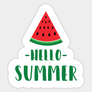 Hello Summer with fresh watermelon Sticker